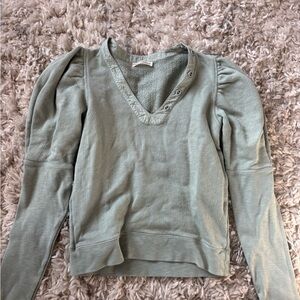 Ulla Johnson Jude Puff Sleeve Fleece Sweatshirt